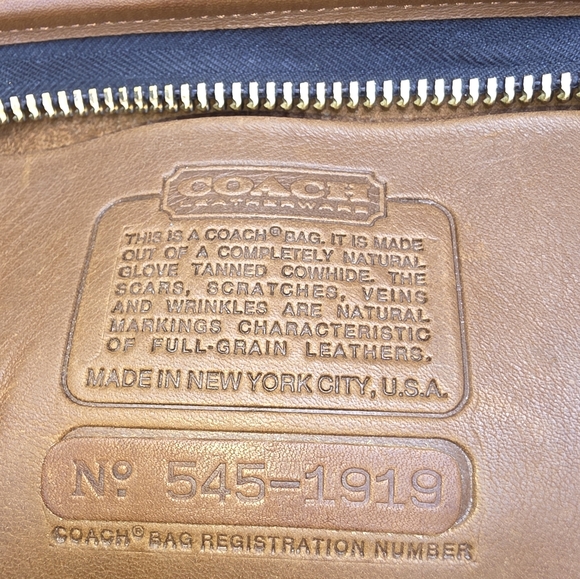Vintage Coach Slim Satchel Standard, Original NYC Factory - Picture 14 of 16
